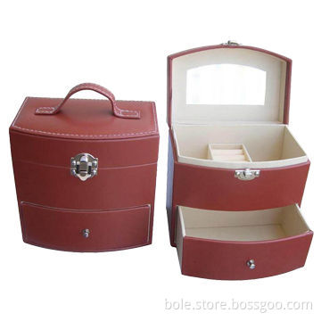 Cosmetic case with mirror, customized sizes and logos accepted